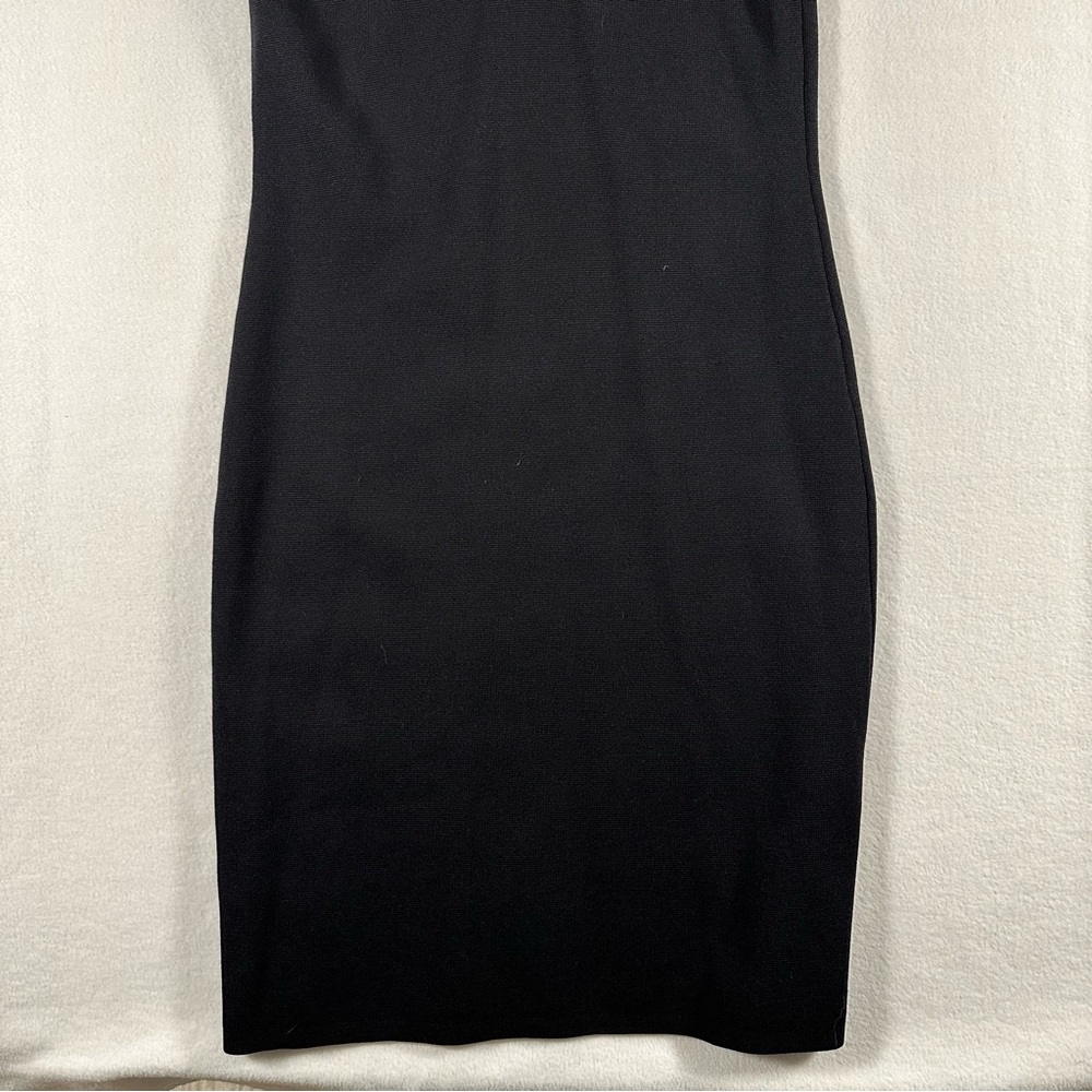 House of Harlow 1960 Body Con Midi Dress Black Women’s Size Large NWT Wide Strap - Picture 4 of 8